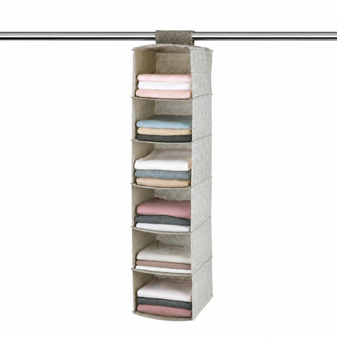 Organizador de roupa com 6 compartimentos