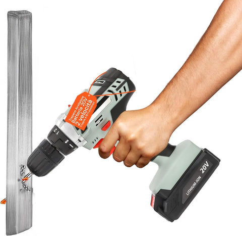 Berbequim aparafusador com 2 velocidades mecânicas e bateria de lítio 20v - 1300 Mah