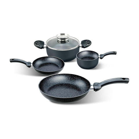Conjunto de 5 peças antiaderentes para indução com tampa aromática