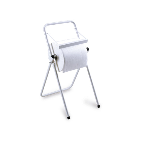 Porta-rolos de chão em aço inoxidável com cortador, 85x59x39cm, branco