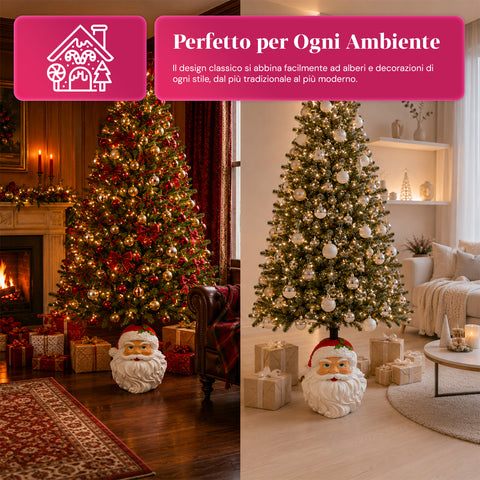 Base decorativa para árvore de Natal, 10 motivos, em ferro e magnésio, fixação universal, para árvores até 210 cm, 2 modelos com luzes LED