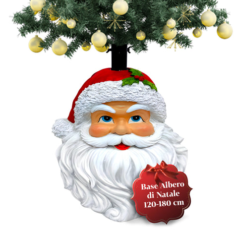 Base decorativa para árvore de Natal, 10 motivos, em ferro e magnésio, fixação universal, para árvores até 210 cm, 2 modelos com luzes LED