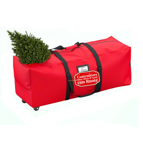 Saco de Arrumação para Árvore de Natal com Rodas em Tecido Impermeável