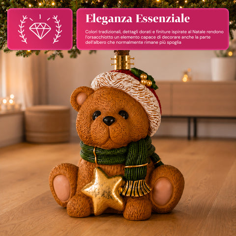 Base decorativa para árvore de Natal, 10 motivos, em ferro e magnésio, fixação universal, para árvores até 210 cm, 2 modelos com luzes LED