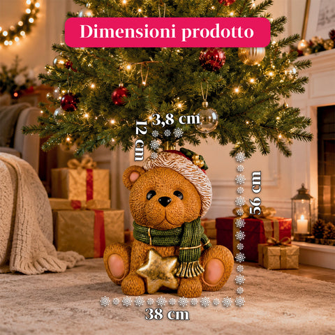 Base decorativa para árvore de Natal, 10 motivos, em ferro e magnésio, fixação universal, para árvores até 210 cm, 2 modelos com luzes LED
