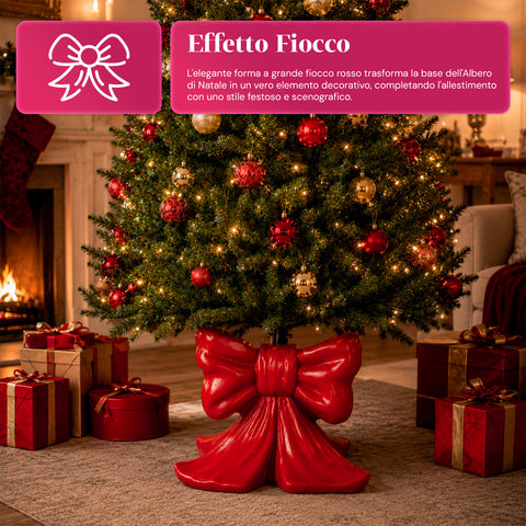 Base decorativa para árvore de Natal, 10 motivos, em ferro e magnésio, fixação universal, para árvores até 210 cm, 2 modelos com luzes LED