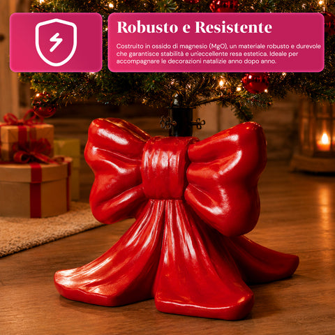 Base decorativa para árvore de Natal, 10 motivos, em ferro e magnésio, fixação universal, para árvores até 210 cm, 2 modelos com luzes LED