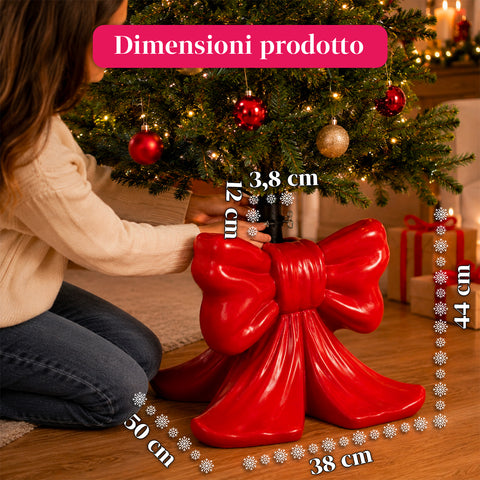 Base decorativa para árvore de Natal, 10 motivos, em ferro e magnésio, fixação universal, para árvores até 210 cm, 2 modelos com luzes LED