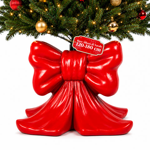 Base decorativa para árvore de Natal, 10 motivos, em ferro e magnésio, fixação universal, para árvores até 210 cm, 2 modelos com luzes LED