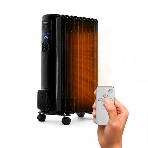 Radiador Elétrico a Óleo 2000W com 9 elementos, Regulação de 3 Níveis e Temporizador