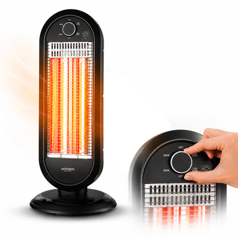 Aquecedor Elétrico Flare Oscilante com Tecnologia de Carbono e Proteção Antivuelco
