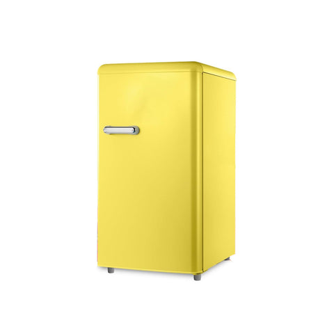Frigorífico retro de uma porta 100l amarelo