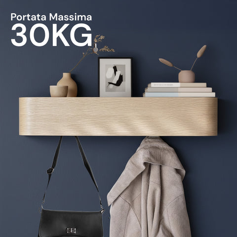 Cabide de Parede com Design Moderno e 4 Ganchos Retráteis