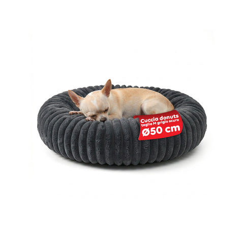 Cama donut macia e confortável para cães e gatos, disponível em vários tamanhos e cores