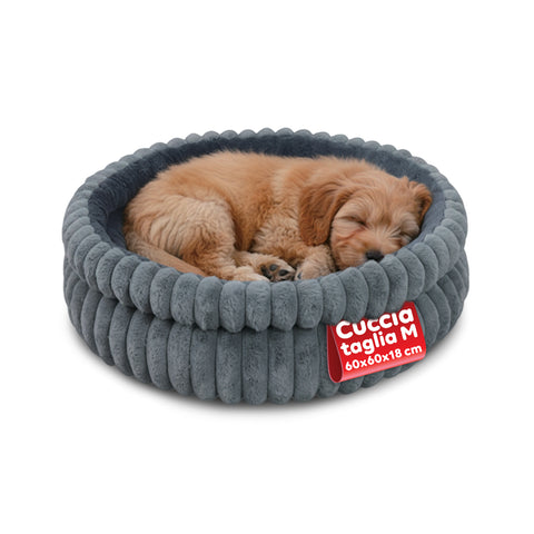 Cama redonda antistress para cães e gatos, macia e confortável