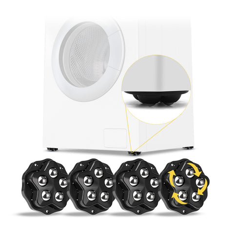 Conjunto de 4 rodas multidirecionais de 360° com 5 esferas de aço, capacidade de carga de 300 kg