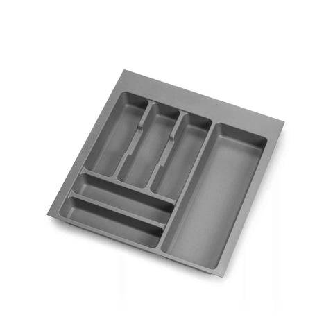 Porta-talheres ajustável para gaveta em plástico 40cm cinzento