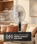 Ventilatore 40W a Piantana 40 cm con Telecomando e Altezza Regolabile fino a 135 cm – 6 Velocità