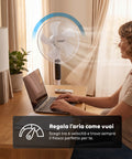 Ventilatore 40W a Piantana 40 cm con Telecomando e Altezza Regolabile fino a 135 cm – 6 Velocità