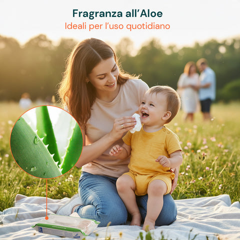 Toalhitas para bebé 72 / 864 unid. – Macias, com textura de favo de mel, fragrância de leite de aveia e arroz, aloé ou creme de talco
