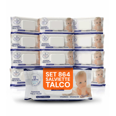 Toalhitas para bebé 72 / 864 unid. – Macias, com textura de favo de mel, fragrância de leite de aveia e arroz, aloé ou creme de talco