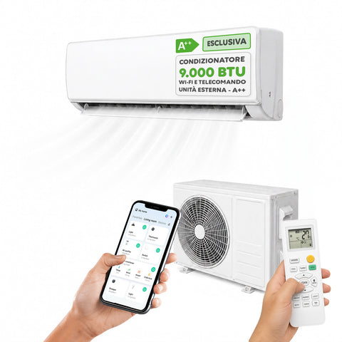 Ar condicionado monosplit inverter 9000/12000/18000 BTU A++ gás R32 Wi-Fi