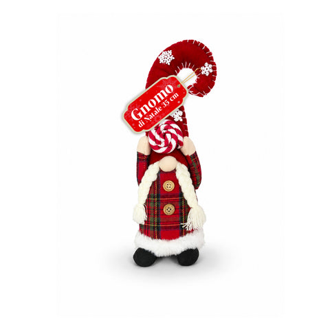 Gnomo de Natal decorativo em tecido macio, peça decorativa de Natal com chapéu comprido e flocos de neve, disponível em 35 e 50 cm