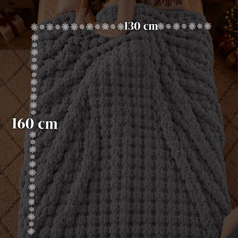 Conjunto de manta e pantufas macias e aconchegantes | manta macia 130x160 cm, pantufas de tamanho único, 4 cores