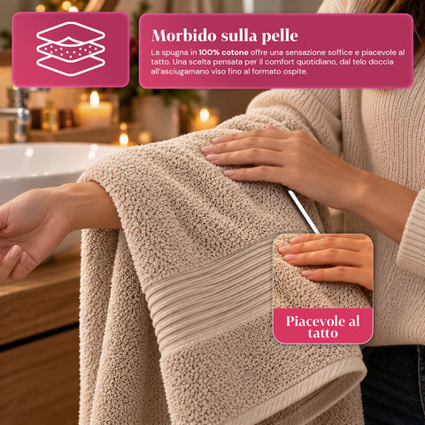 Conjunto de 3 toalhas de banho em 100% algodão – conjunto de banho com toalha de banho de 90x140, toalha de 60x100 e toalha de rosto de 40x60 cm, macias e absorventes, 6 cores