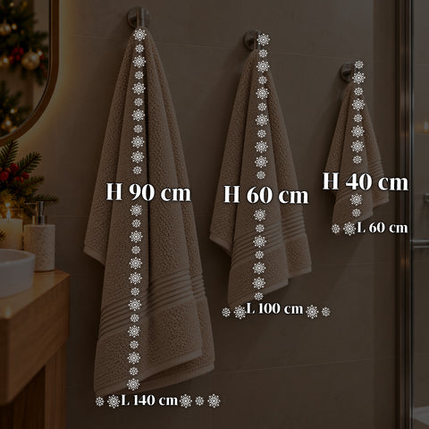 Conjunto de 3 toalhas de banho em 100% algodão – conjunto de banho com toalha de banho de 90x140, toalha de 60x100 e toalha de rosto de 40x60 cm, macias e absorventes, 6 cores