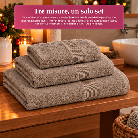 Conjunto de 3 toalhas de banho em 100% algodão – conjunto de banho com toalha de banho de 90x140, toalha de 60x100 e toalha de rosto de 40x60 cm, macias e absorventes, 6 cores