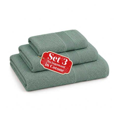 Conjunto de 3 toalhas de banho em 100% algodão – conjunto de banho com toalha de banho de 90x140, toalha de 60x100 e toalha de rosto de 40x60 cm, macias e absorventes, 6 cores