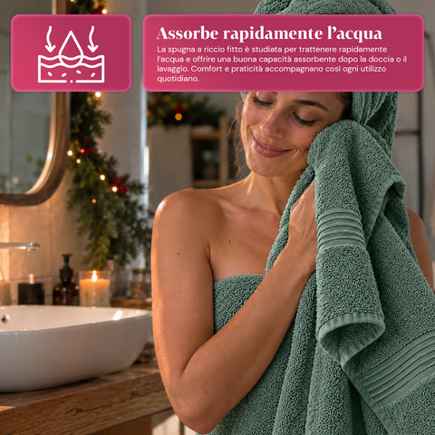 Conjunto de 3 toalhas de banho em 100% algodão – conjunto de banho com toalha de banho de 90x140, toalha de 60x100 e toalha de rosto de 40x60 cm, macias e absorventes, 6 cores