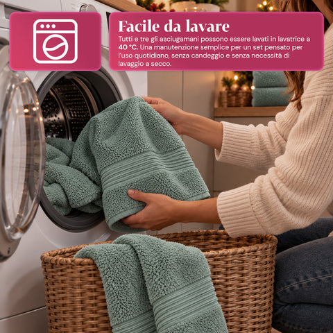 Conjunto de 3 toalhas de banho em 100% algodão – conjunto de banho com toalha de banho de 90x140, toalha de 60x100 e toalha de rosto de 40x60 cm, macias e absorventes, 6 cores