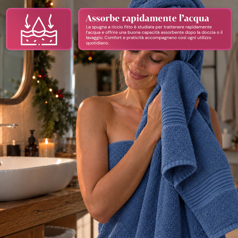 Conjunto de 3 toalhas de banho em 100% algodão – conjunto de banho com toalha de banho de 90x140, toalha de 60x100 e toalha de rosto de 40x60 cm, macias e absorventes, 6 cores