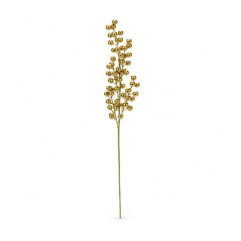 Ramo artificial com bagas em vermelho 65cm ou dourado 60 cm, decoração de Natal