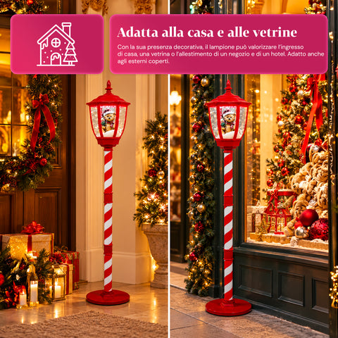 Candeeiro de Natal com neve soprada, música e luzes LED – 4 variantes