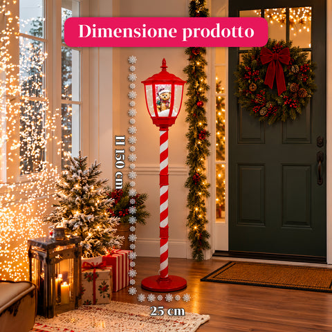 Candeeiro de Natal com neve soprada, música e luzes LED – 4 variantes