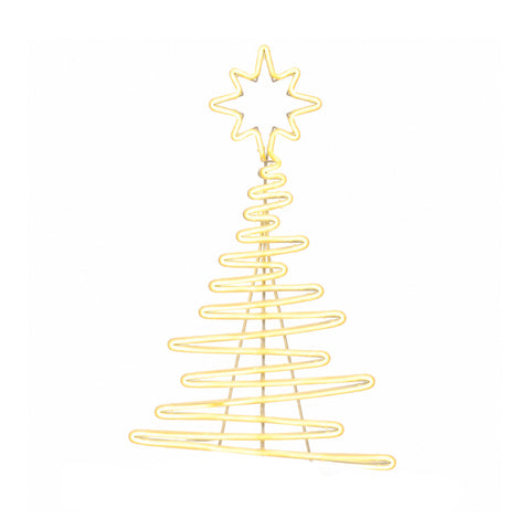Árvore de Natal luminosa em néon LED 108 cm com estrela, branco quente