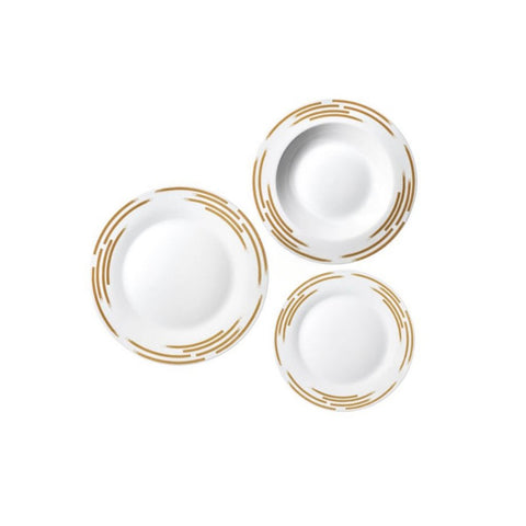 Conjunto de serviço de 18 pratos em porcelana Wilma