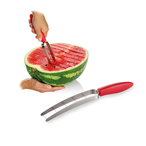Cortador de melão e melancia em aço inoxidável 27,5cm – corta cubos e fatias facilmente