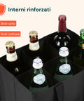 Set 3 Borse Porta Bottiglie 6 Scomparti – Tessuto Oxford Impermeabile