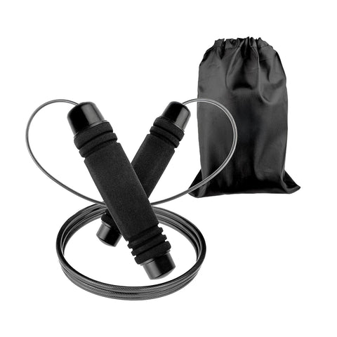 Corda de saltar de fitness com pega ergonómica e bolsa