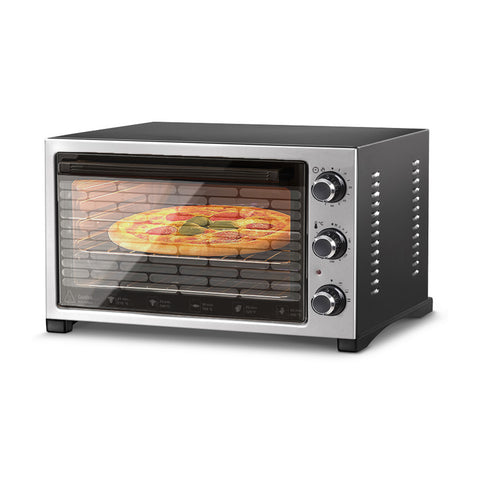 Mini forno elétrico de 32L, 1420W, com termóstato regulável até 230°C