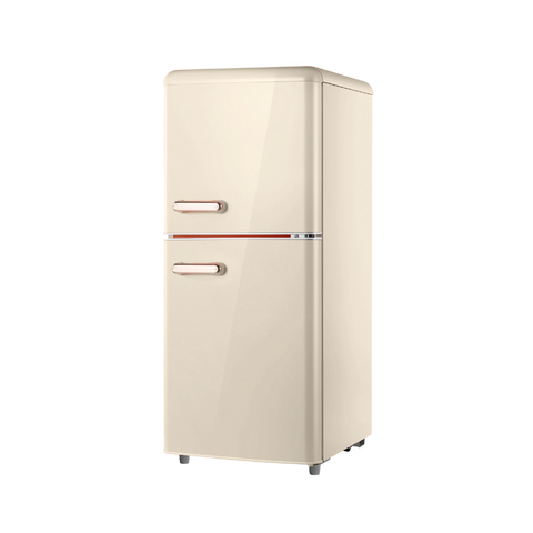 Frigorífico retro de duas portas 110l creme