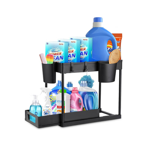 Organizador multiusos 40x21,5x37cm com prateleiras e acessórios incluídos