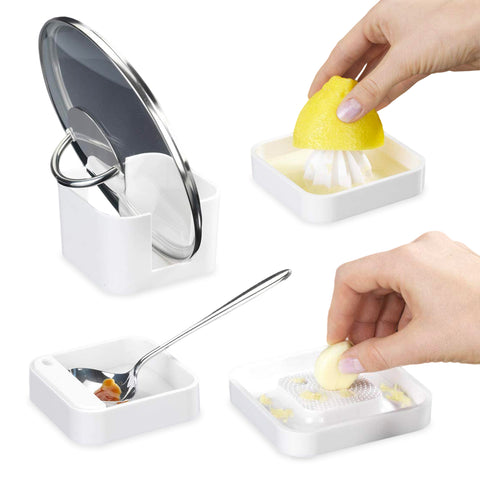 Conjunto de cozinha 4 em 1 para alimentos, branco