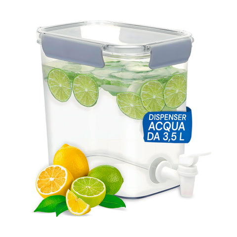 Recipiente para bebidas de 3,5 litros com tampa hermética e torneira antigota