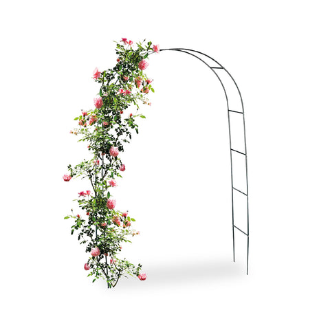 Arco de jardim em ferro para plantas trepadeiras, 140x38x240 cm