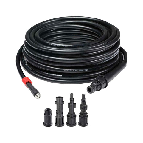 Kit de Desentupimento de 15 m para Lavadora de Alta Pressão com 4 Adaptadores Universais